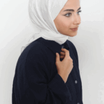 Pamuk Kraş Eşarp Ekru