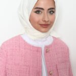 Pamuk Kraş Eşarp Koyu Ekru