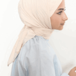 Pamuk Kraş Eşarp Koyu Krem