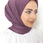 Pamuk Kraş Eşarp Mor