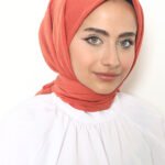 Pamuk Kraş Eşarp Oranj