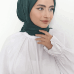 Pamuk Kraş Eşarp Petrol