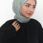 Pamuk Kraş Eşarp Su Yeşili