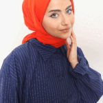 Pamuk Kraş Eşarp Turuncu