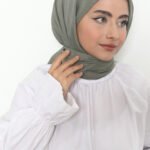 Pamuk Kraş Eşarp Uçuk Yeşil