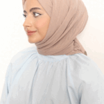 Pamuk Kraş Eşarp Vizon