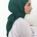 Pamuk Kraş Eşarp Zümrüt