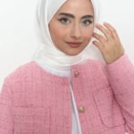 Kristal Eşarp Beyaz