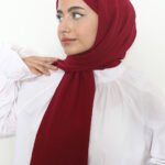 Pamuk Kraş Şal Bordo