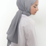 Pamuk Kraş Şal Gümüş