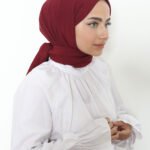 Pamuk Kraş Şal Vişne