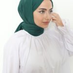 Pamuk Kraş Şal Zümrüt