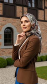 Zeren Pamuk Eşarp Acı Kahve