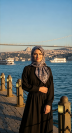Zeren Pamuk Eşarp Koyu Kahve