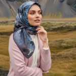 Zeren Pamuk Eşarp Mavi