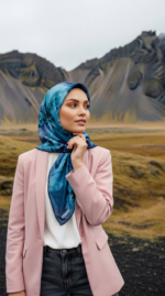 Zeren Pamuk Eşarp Petrol