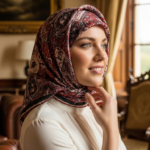 Zeren Pamuk Eşarp Siyah Kırmızı