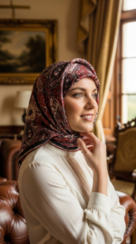 Zeren Pamuk Eşarp Siyah Kırmızı