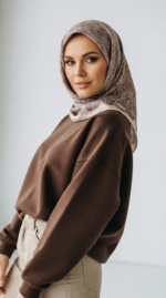 Zeren İnci Işıltısı Eşarp Bej