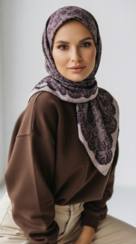 Zeren İnci Işıltısı Eşarp Bordo