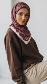 Zeren İnci Işıltısı Eşarp Kırmızı