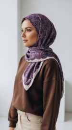 Zeren İnci Işıltısı Eşarp Mürdüm