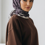 Zeren İnci Işıltısı Eşarp Blueberry