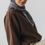 Zeren İnci Işıltısı Eşarp Koyu Gri