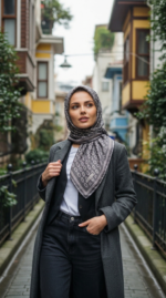 Zeren İnci Işıltısı Eşarp Vizon