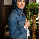 Zeren İnci Işıltısı Eşarp Saks