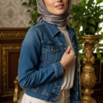 Zeren İnci Işıltısı Eşarp Siyah Vizon