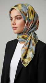 İthal Jakar Eşarp Mavi - Image 2